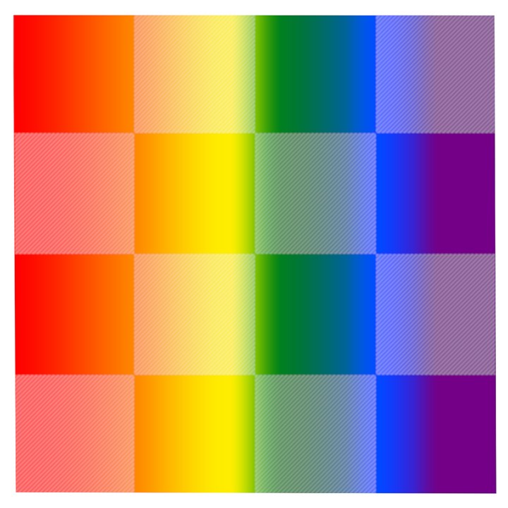 LGBT Rainbow Buffalo Check LGBTQ Pride Squares Pattern Wooden Puzzle Square