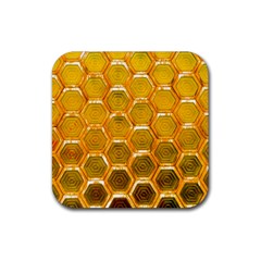 Hexagon Windows Rubber Coaster (square)  by essentialimage