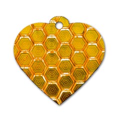 Hexagon Windows Dog Tag Heart (two Sides) by essentialimage