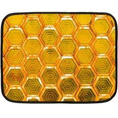 Hexagon Windows Double Sided Fleece Blanket (mini)  by essentialimage