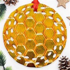 Hexagon Windows Ornament (round Filigree) by essentialimage