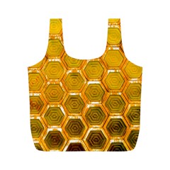 Hexagon Windows Full Print Recycle Bag (m) by essentialimage