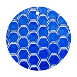 Hexagon Windows Round Ornament (Two Sides) Back