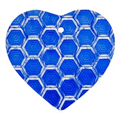 Hexagon Windows Heart Ornament (two Sides)