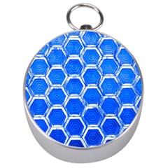 Hexagon Windows Silver Compasses by essentialimage