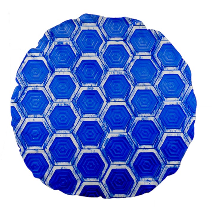 Hexagon Windows Large 18  Premium Flano Round Cushions