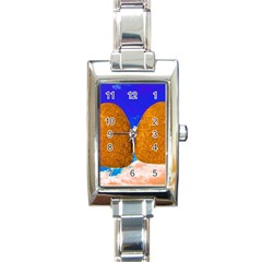 Two Hearts Rectangle Italian Charm Watch by essentialimage