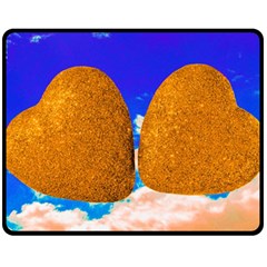 Two Hearts Double Sided Fleece Blanket (medium)  by essentialimage