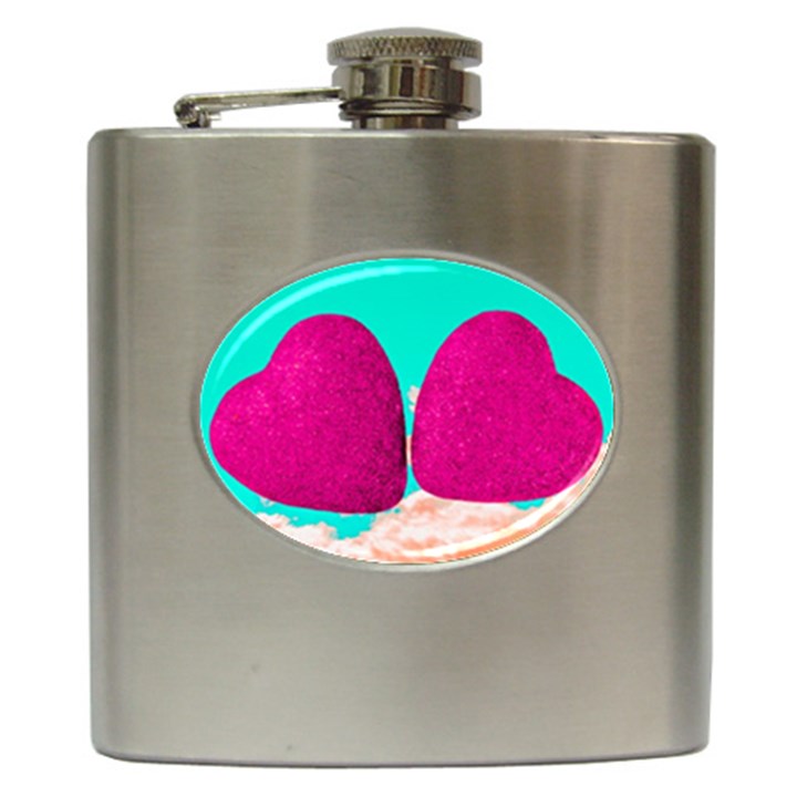 Two Hearts Hip Flask (6 oz)