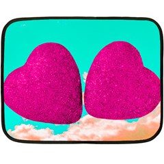 Two Hearts Double Sided Fleece Blanket (mini)  by essentialimage