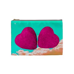 Two Hearts Cosmetic Bag (medium) by essentialimage