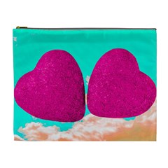 Two Hearts Cosmetic Bag (xl) by essentialimage