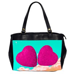 Two Hearts Oversize Office Handbag (2 Sides) by essentialimage