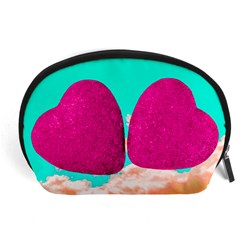 Two Hearts Accessory Pouch (large) by essentialimage