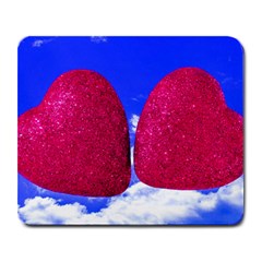 Two Hearts Large Mousepads by essentialimage