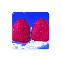 Two Hearts Square Magnet by essentialimage