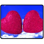 Two Hearts Fleece Blanket (Medium)  60 x50  Blanket Front