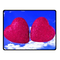 Two Hearts Double Sided Fleece Blanket (small)  by essentialimage