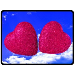 Two Hearts Double Sided Fleece Blanket (large)  by essentialimage