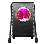 Two Hearts Pen Holder Desk Clock Front