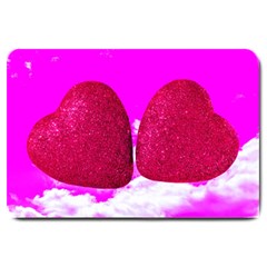 Two Hearts Large Doormat  by essentialimage