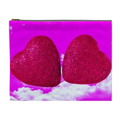 Two Hearts Cosmetic Bag (xl) by essentialimage