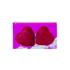 Two Hearts Cosmetic Bag (xs) by essentialimage