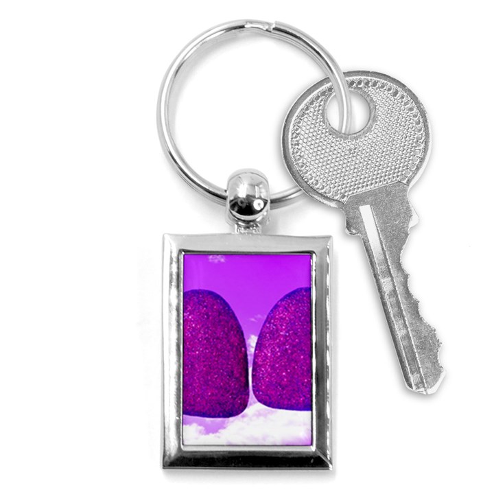 Two Hearts Key Chain (Rectangle)