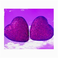 Two Hearts Small Glasses Cloth (2 Sides) by essentialimage