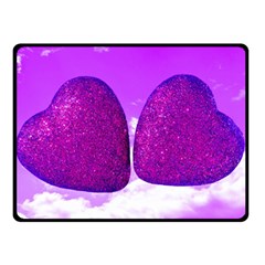 Two Hearts Double Sided Fleece Blanket (small)  by essentialimage