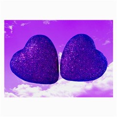 Two Hearts Large Glasses Cloth (2 Sides) by essentialimage