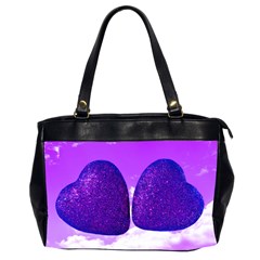 Two Hearts Oversize Office Handbag (2 Sides) by essentialimage