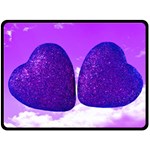 Two Hearts Fleece Blanket (Large)  80 x60  Blanket Front