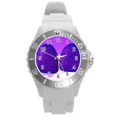 Two Hearts Round Plastic Sport Watch (l) by essentialimage