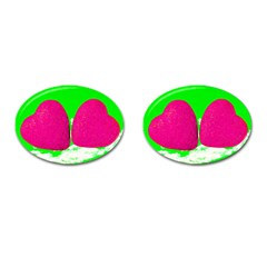 Two Hearts Cufflinks (oval) by essentialimage