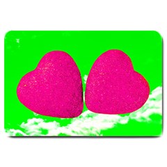 Two Hearts Large Doormat  by essentialimage