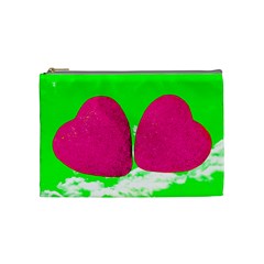 Two Hearts Cosmetic Bag (medium) by essentialimage