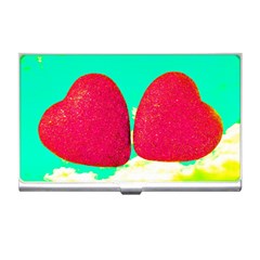 Two Hearts Business Card Holder by essentialimage