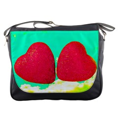 Two Hearts Messenger Bag by essentialimage