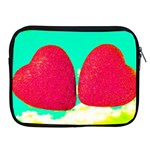 Two Hearts Apple iPad 2/3/4 Zipper Cases Front