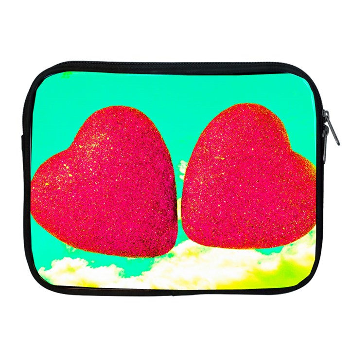 Two Hearts Apple iPad 2/3/4 Zipper Cases