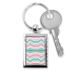 Waving Lines Vivid Pattern Key Chain (rectangle)