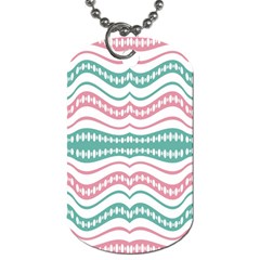 Waving Lines Vivid Pattern Dog Tag (one Side) by dflcprintsclothing