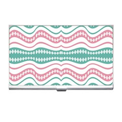 Waving Lines Vivid Pattern Business Card Holder by dflcprintsclothing