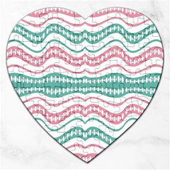 Waving Lines Vivid Pattern Jigsaw Puzzle (heart) by dflcprintsclothing