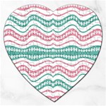 Waving Lines Vivid Pattern Jigsaw Puzzle (Heart) Front