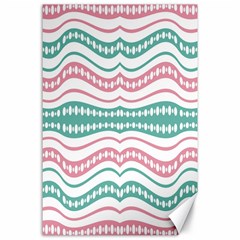 Waving Lines Vivid Pattern Canvas 24  X 36  by dflcprintsclothing