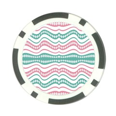 Waving Lines Vivid Pattern Poker Chip Card Guard by dflcprintsclothing