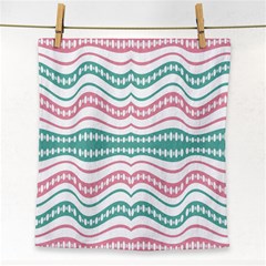 Waving Lines Vivid Pattern Face Towel by dflcprintsclothing