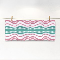 Waving Lines Vivid Pattern Hand Towel by dflcprintsclothing